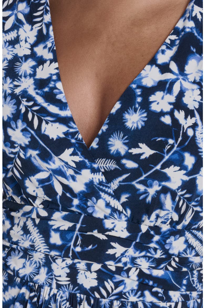 Surplice Jersey Maxi Dress, Alternate, color, SKY CAPTAIN MULTI