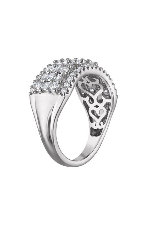 Fzn Sterling Silver Lab Grown Diamond Ring In Silver