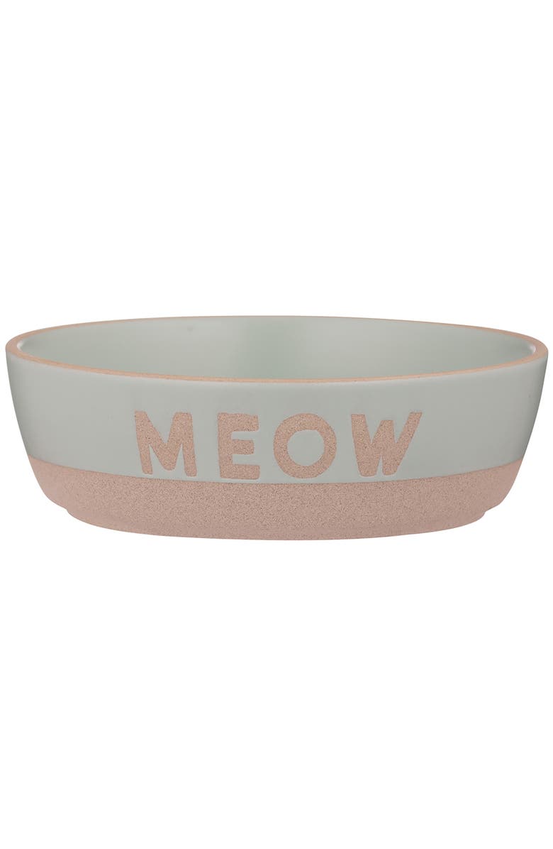 MASON CASH Meow Cat Bowl, 5.1 Inches, 10.1oz, Food & Water Dish, Main, color, 