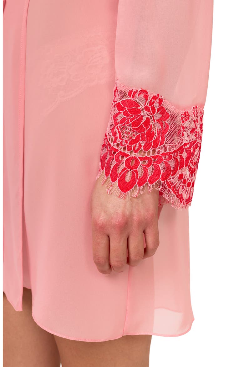 Shoreline Chantilly Lace Embellished Chiffon Wrap, Alternate, color, ROSEWOOD