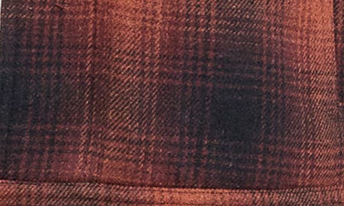 Lucky Brand Plaid Faux Shearling Lined Trucker Jacket In Brown