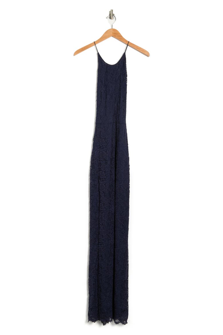 Vesta Stretch Lace Maxi Dress, Alternate, color, NAVY BLAZER