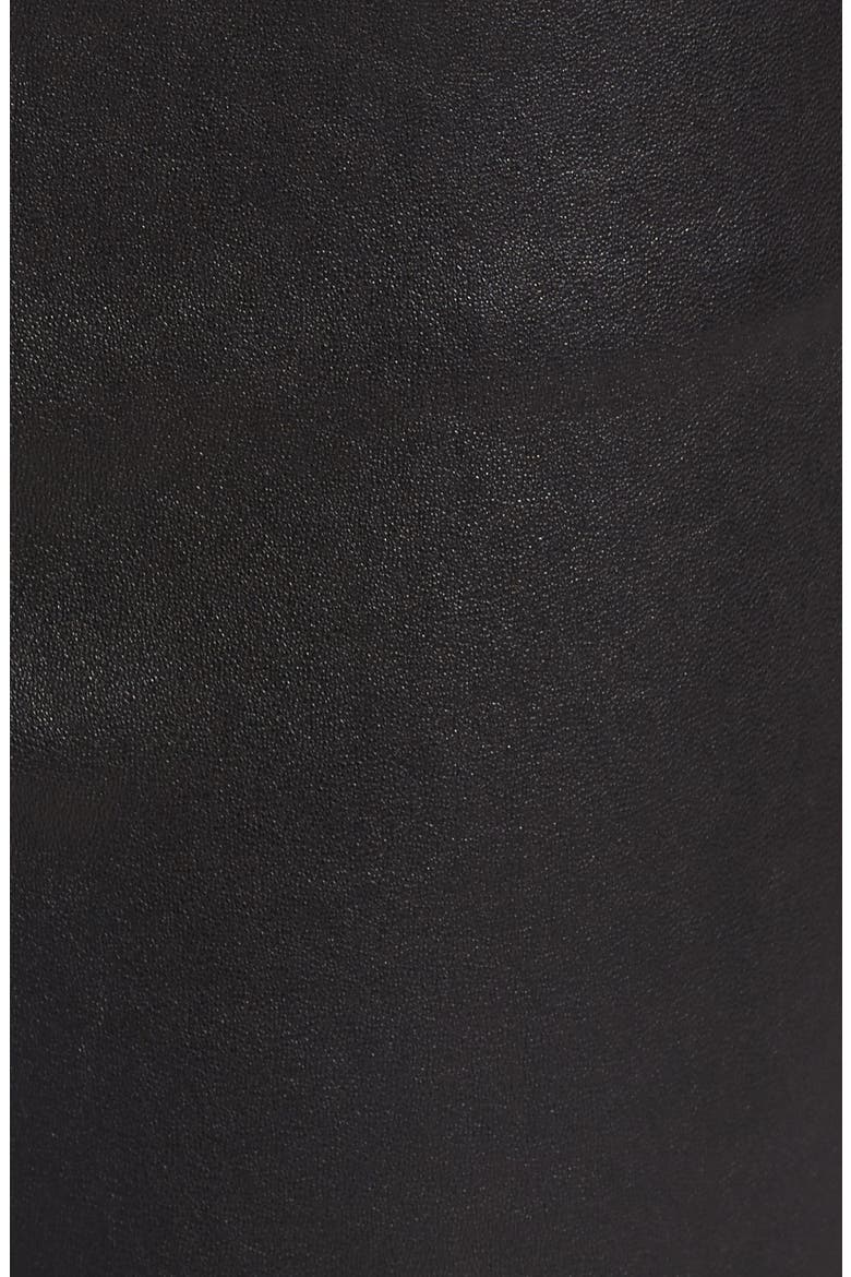 Stretch Leather Biker Pants, Alternate, color, BLACK
