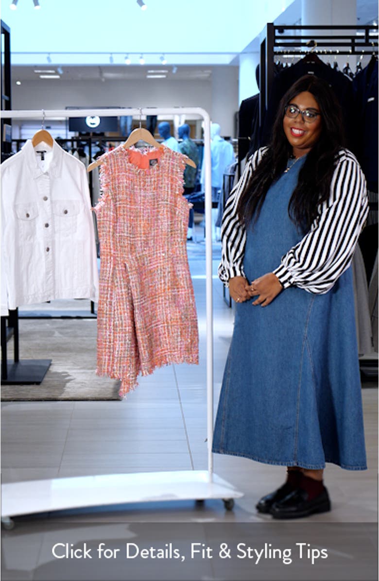 Pleat Detail Bouclé Dress, sales video thumbnail