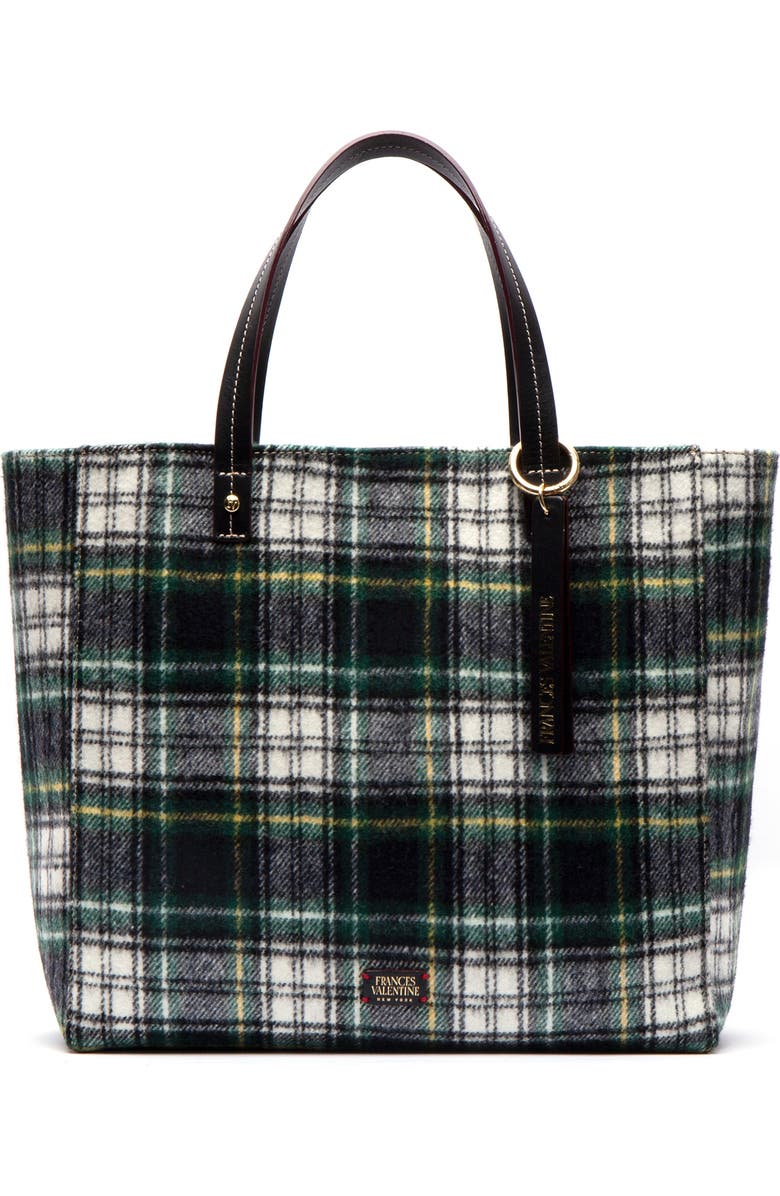 Frances Valentine Large Margaret Plaid Wool Tote, Main, color,