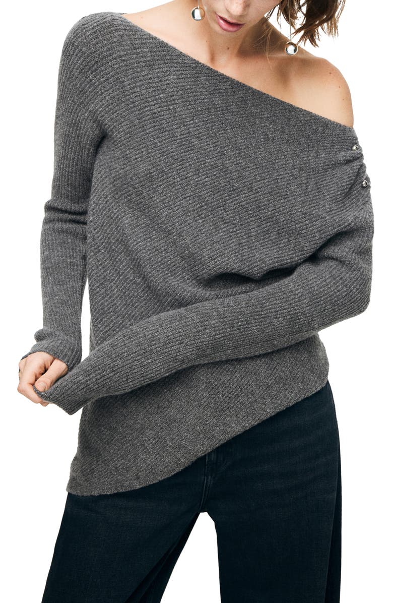 MANGO Asymmetric Hem Sweater, Main, color, 