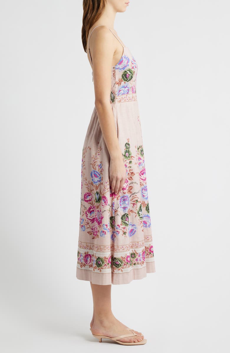 Cleobella Trina Cotton Twill Midi Sundress, Alternate, color, Silva Print