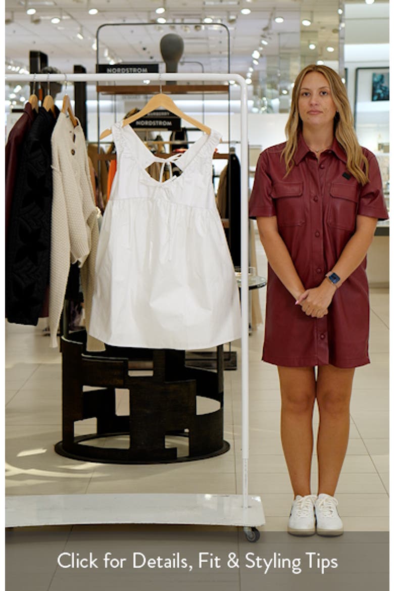Gathered Poplin Minidress video