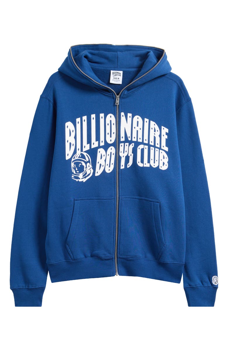 Billionaire Boys Club Curve Graphic Zip Hoodie, Alternate, color, Navy
