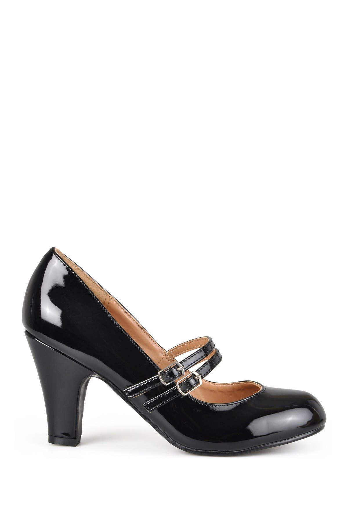 Journee Collection JOURNEE Wendy Patent Mary Jane Pump, Alternate, color, Black