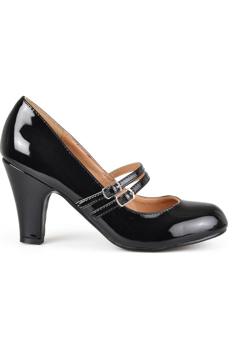 Journee Collection JOURNEE Wendy Patent Mary Jane Pump, Alternate, color, Black