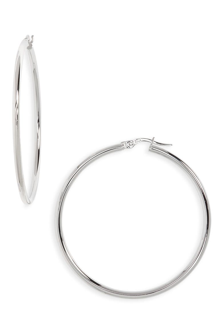 Hoop Earrings, Main, color, WG