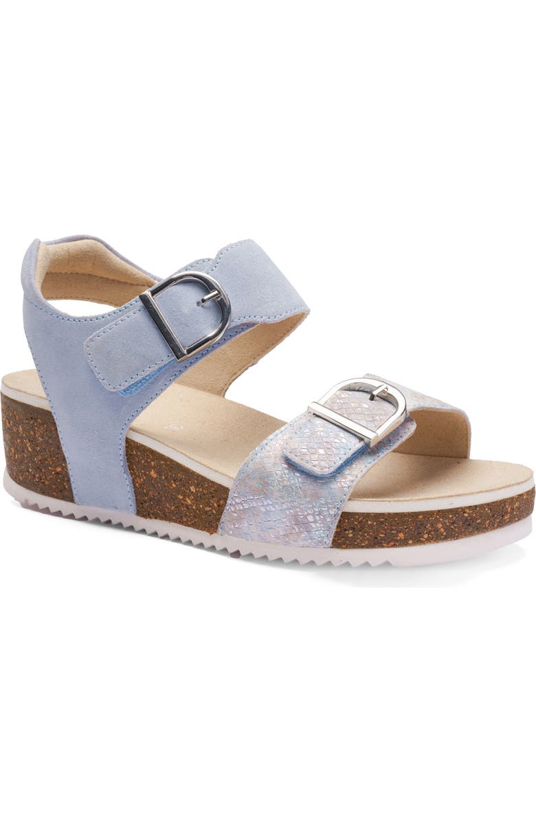 ara Nova Platform Wedge Sandal, Main, color, Cielo