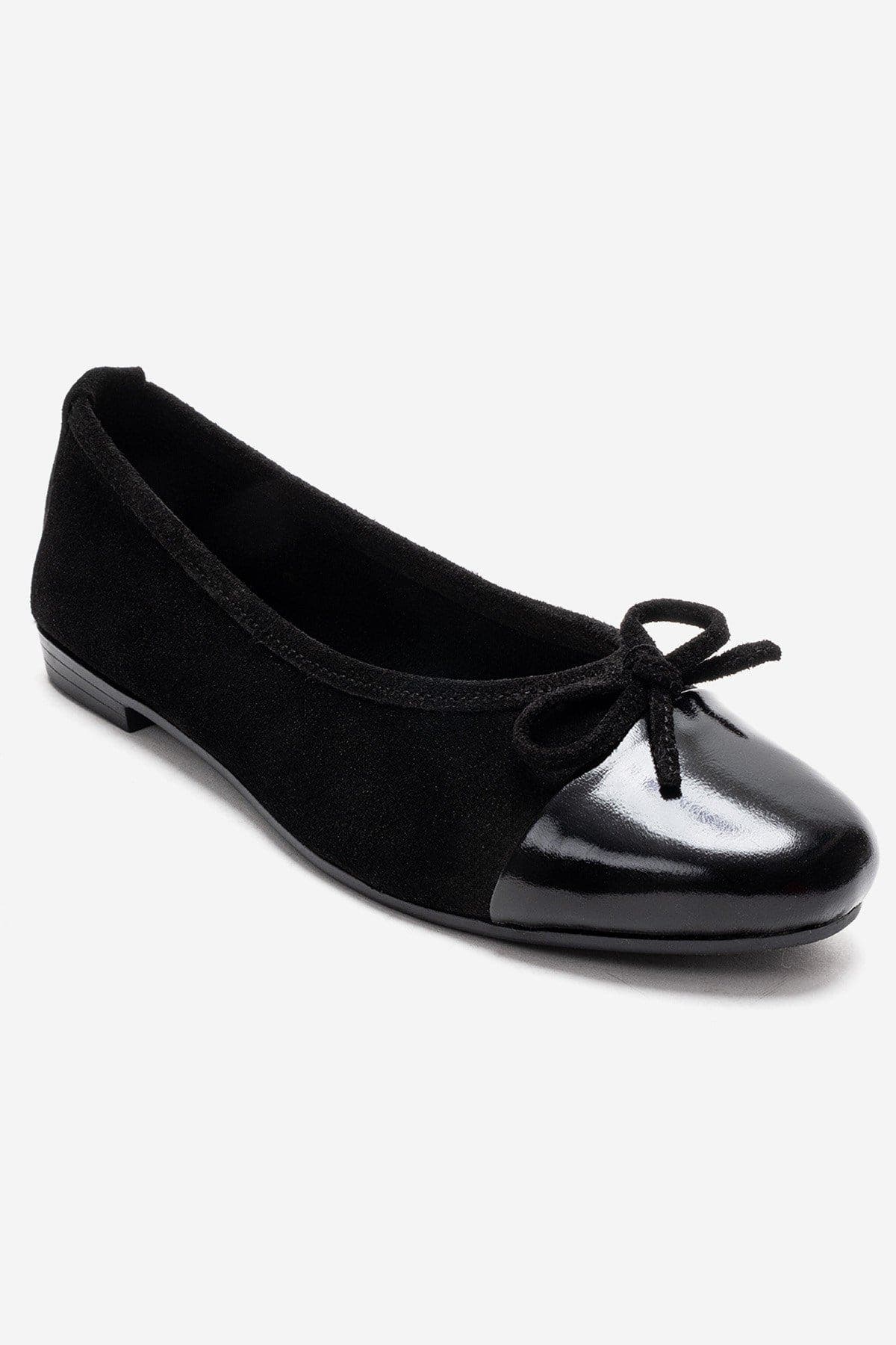 Forever & Always Shoes Boleo Leather Ballet Flat, Alternate, color, Black Suede