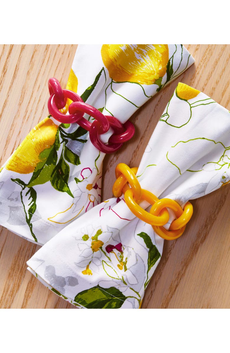 tag Fuchsia Resin Napkin Ring Perfect for Dining Decor Everyday Use, Alternate, color, Pink