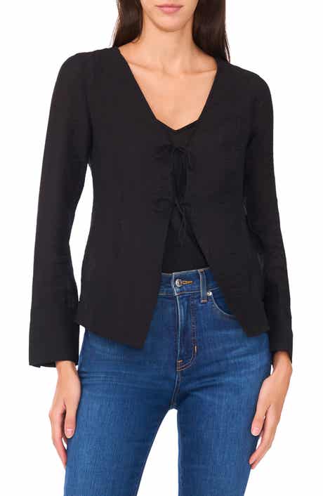 Halogen® Tie Front Top