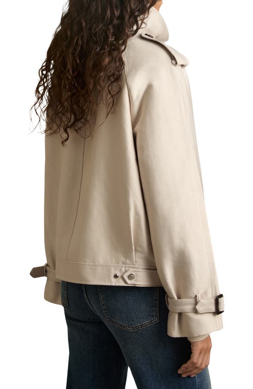 Shop Reiss Mila Short Trench Coat In Neutral