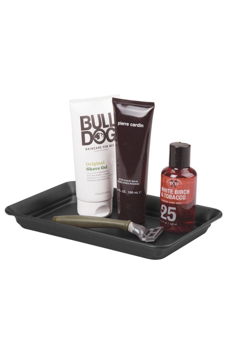 mDesign Metal Storage Organizer Tray for Bathroom Vanity Countertop, Alternate, color, 