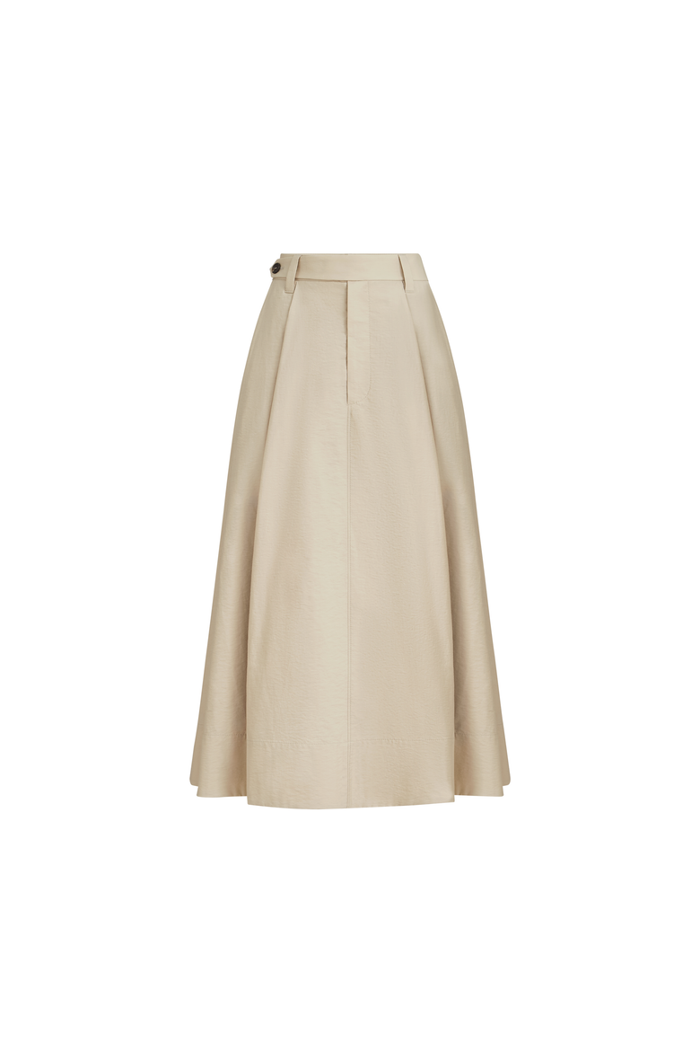 Sartorial skirt with monili, Alternate, color, Beige