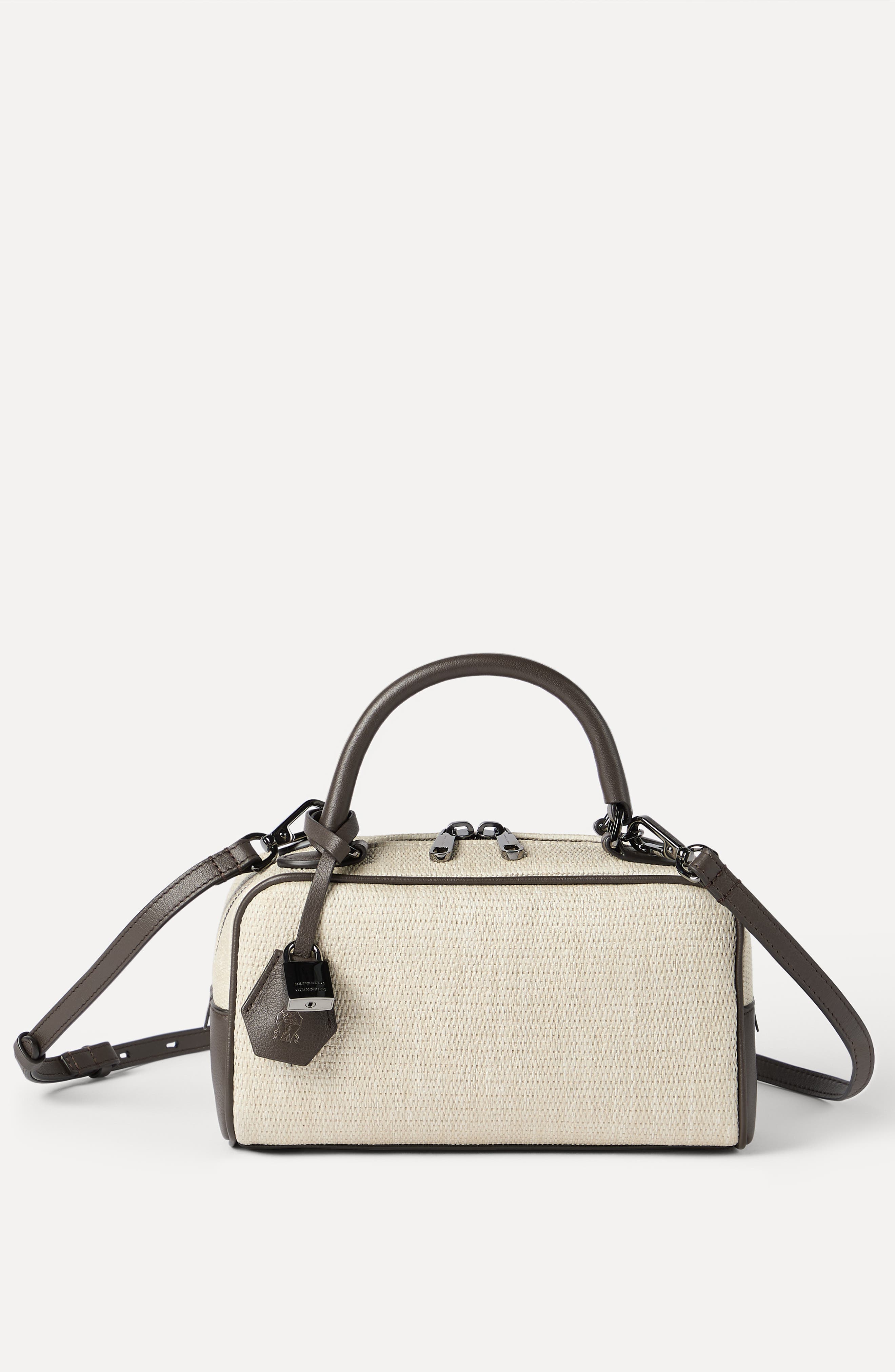Brunello Cucinelli Explorer small Boston bag, Alternate, color, Rope
