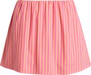 Solid & Striped The Brinley Stripe Stretch Cotton Poplin Miniskirt