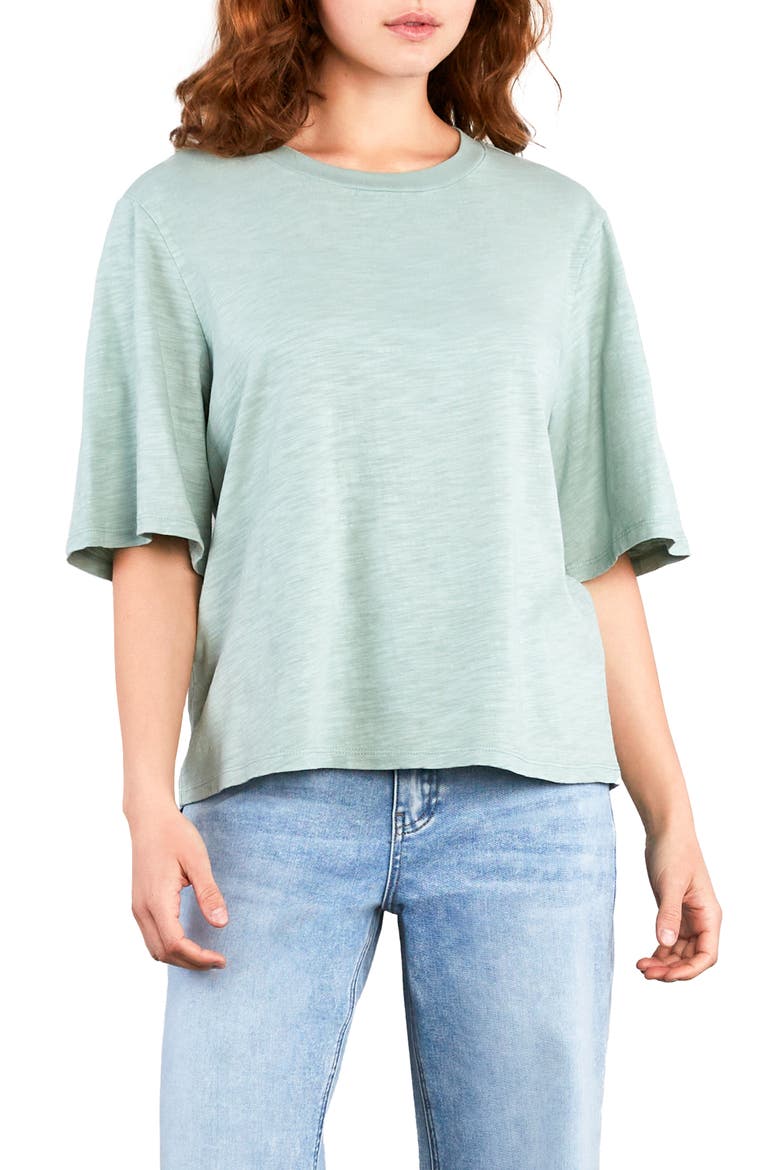Hig Hug Crewneck T-Shirt, Main, color, SAGE
