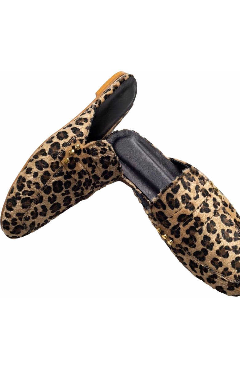 Forever & Always Shoes Eleonora Leopard Print Leather Clogs, Alternate, color,