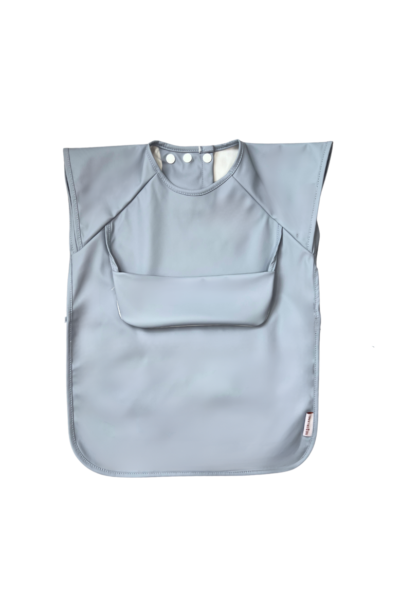 Premium Classic High-Pocket Short Sleeve Bib Smock, Main, color, LUNA BLUE Size 1T-6T