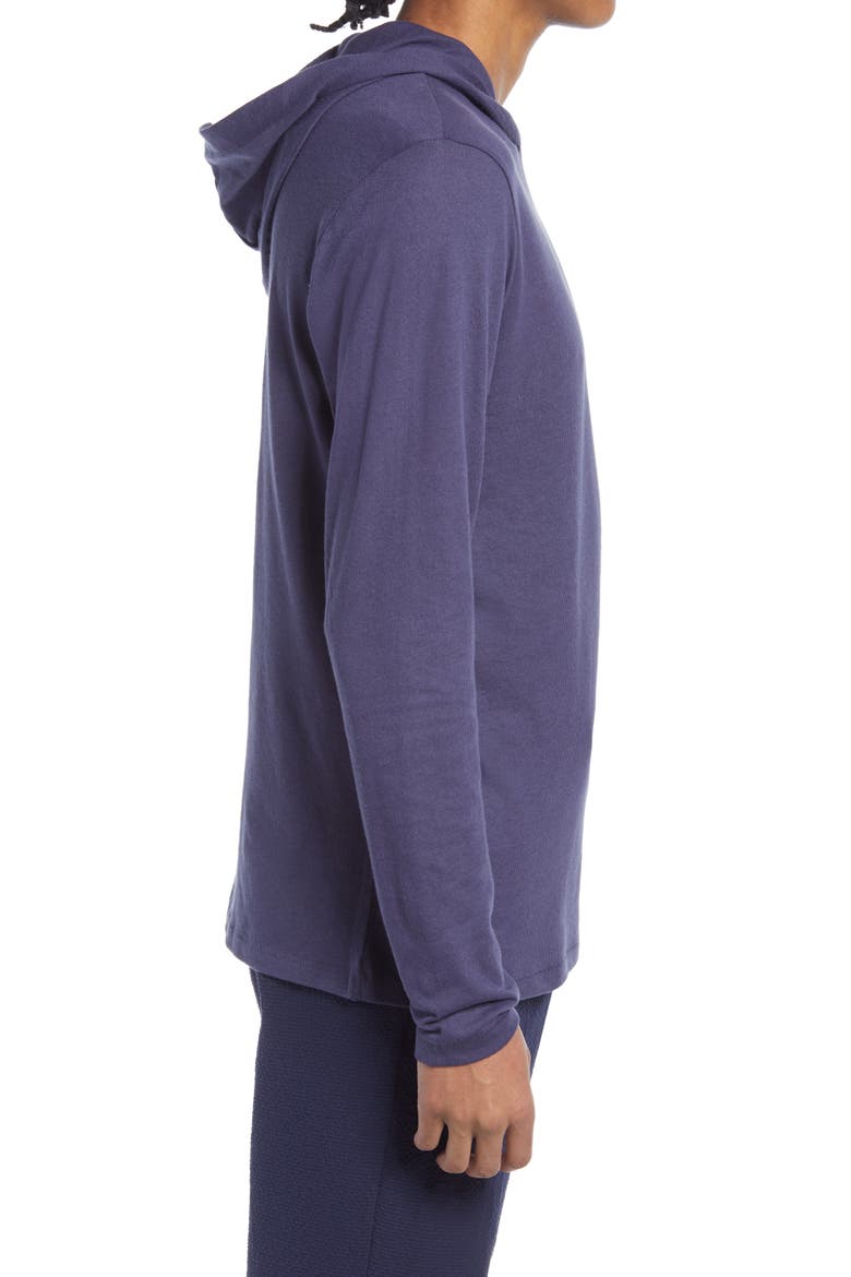 Longline Pullover Sleep Hoodie, Alternate, color, NAVY