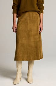 Vince Suede Midi Skirt