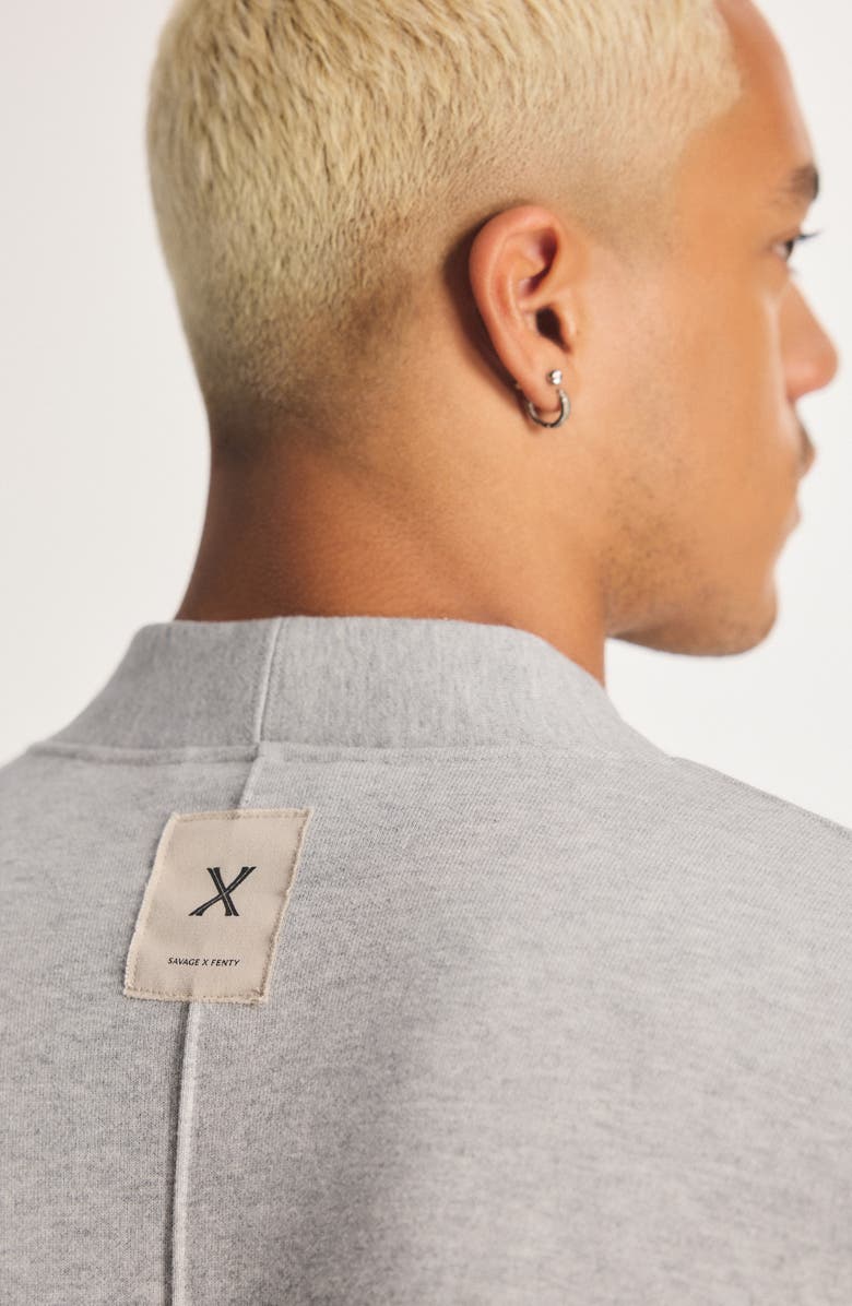 SAVAGE X FENTY Fleece Midlength Robe, Alternate, color, Platinum Grey