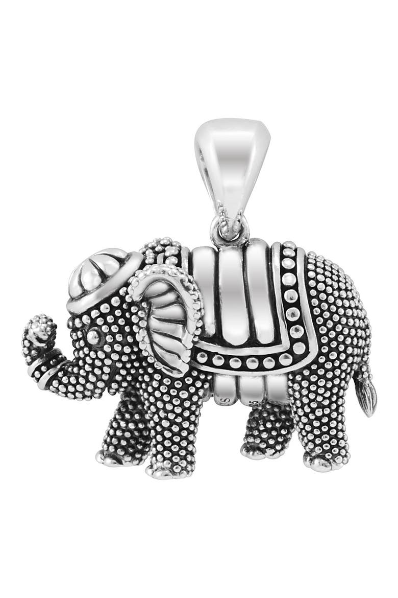 Rare Wonders Long Talisman Necklace, Main, color, SILVER/ ELEPHANT
