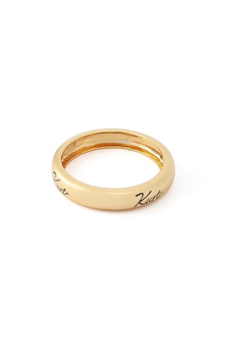 Kurt Script Bangle, Alternate, color, GOLD