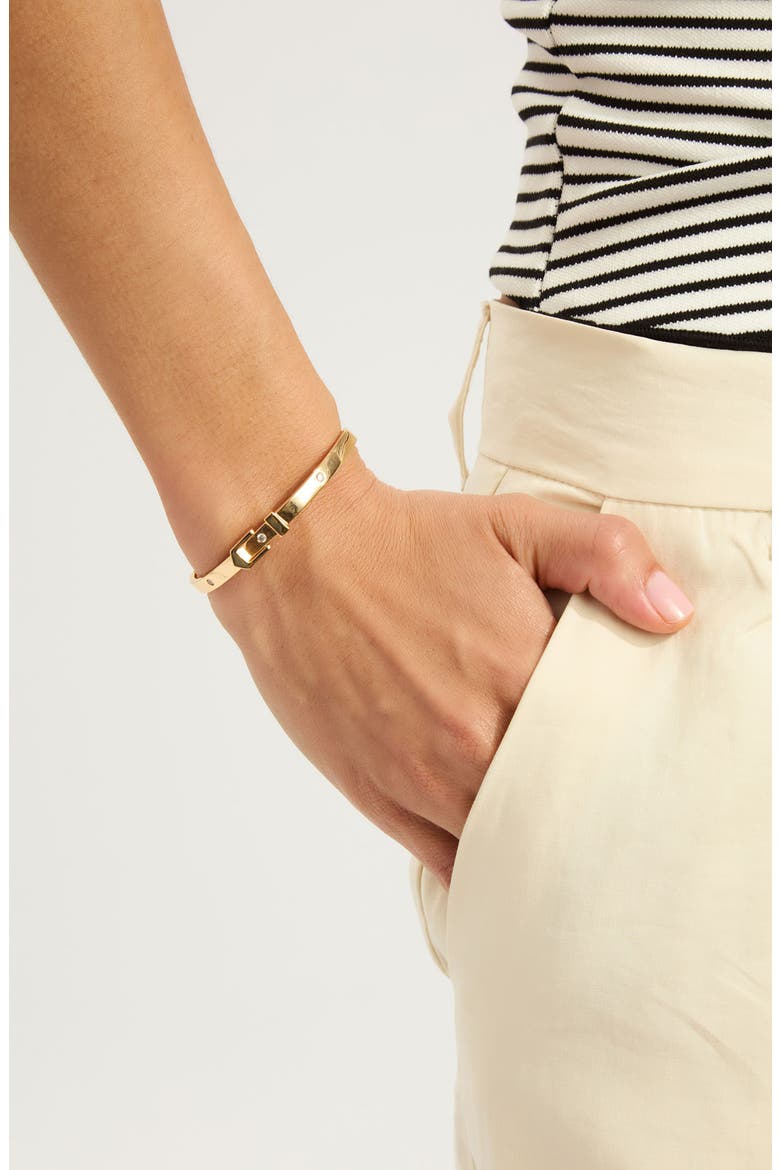 Crystal Bangle Bracelet, Alternate, color, GOLD