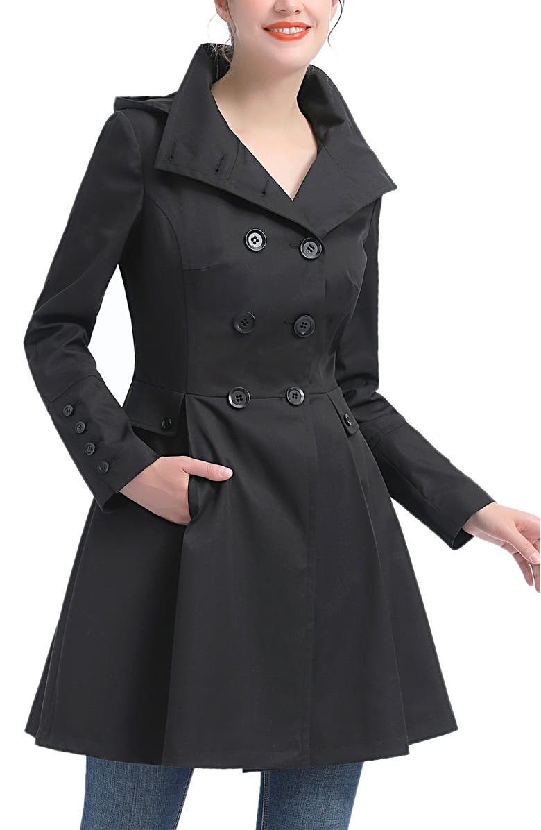 Kimi & Kai Women's Adele Hooded Trench Coat, Alternate, color, Black