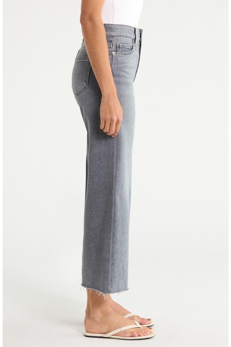 Anessa High Waist Raw Hem Wide Leg Jeans, Alternate, color, SMOKEY GREY