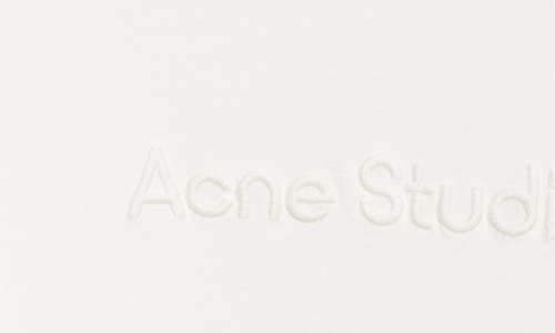 Acne Studios Etza Embroidered Logo Fitted Cotton T-shirt In Cold White