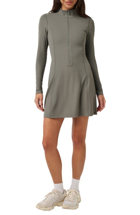 Pulse Long Sleeve Zip Minidress