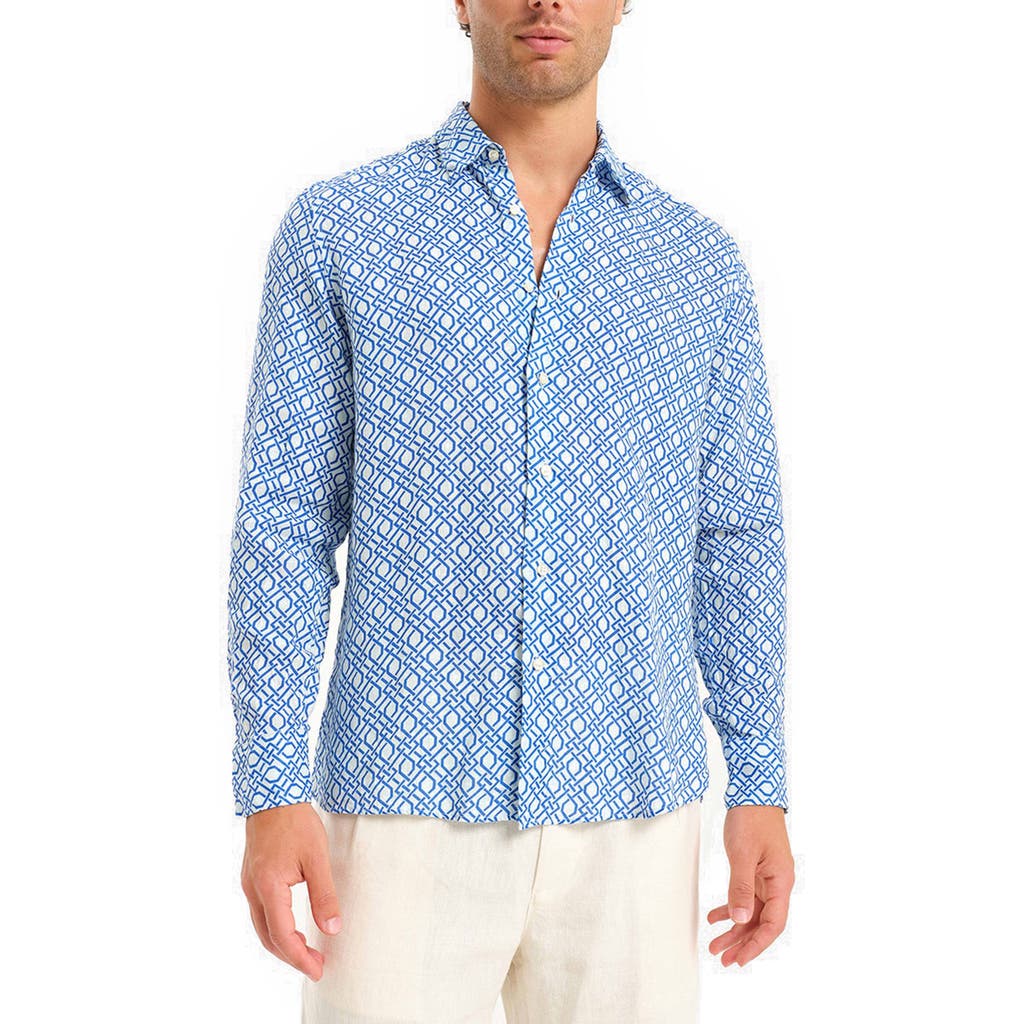 Peninsula Swimwear Giglio Linen Shirt In Blue
