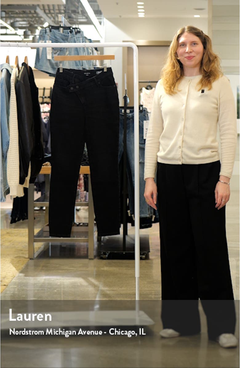 Good Legs Crossover Waist Ankle Skinny Jeans, sales video thumbnail