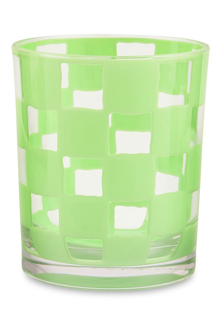 Set of 4 Green Check Acrylic Tumblers, Alternate, color, GREEN