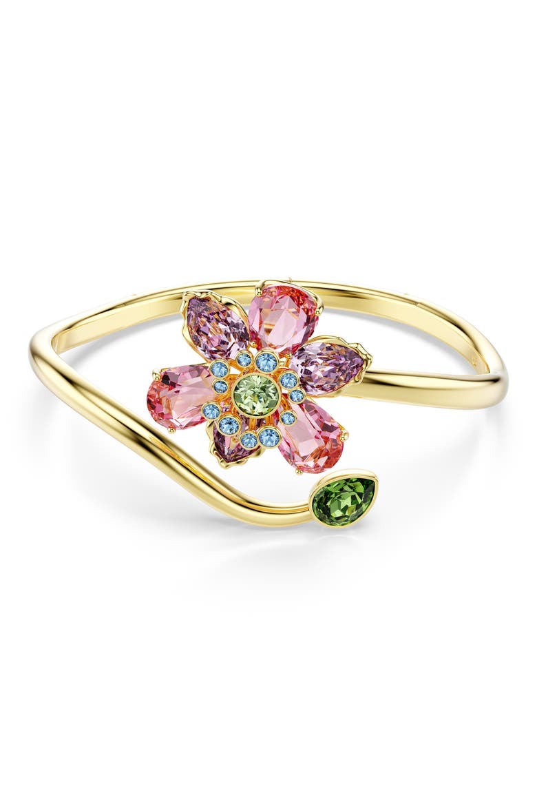 Idyllia Crystal Flower Bypass Bracelet video