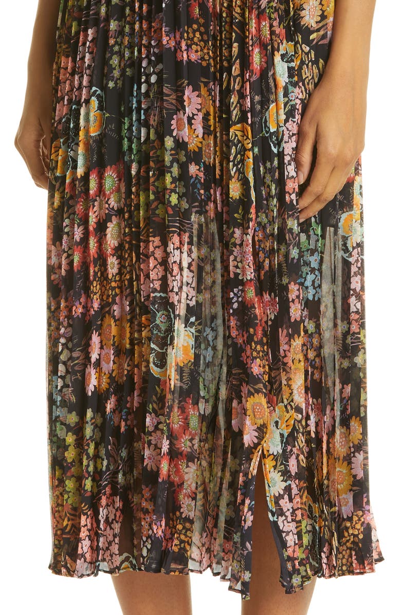ted baker aquila pleated dress Ted Baker London Aquila Pleated Mixed Media Cross Front Dress