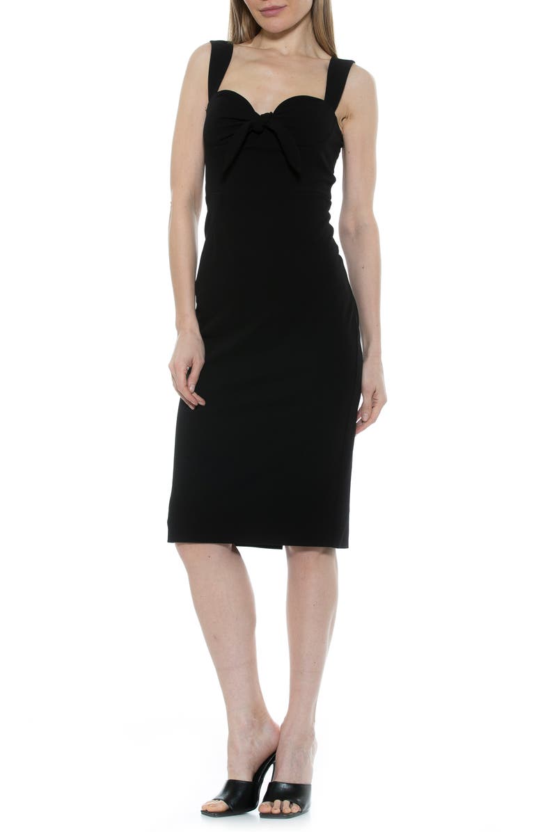 Alexia Admor Juniper Bow Front Midi Sheath Dress, Main, color,