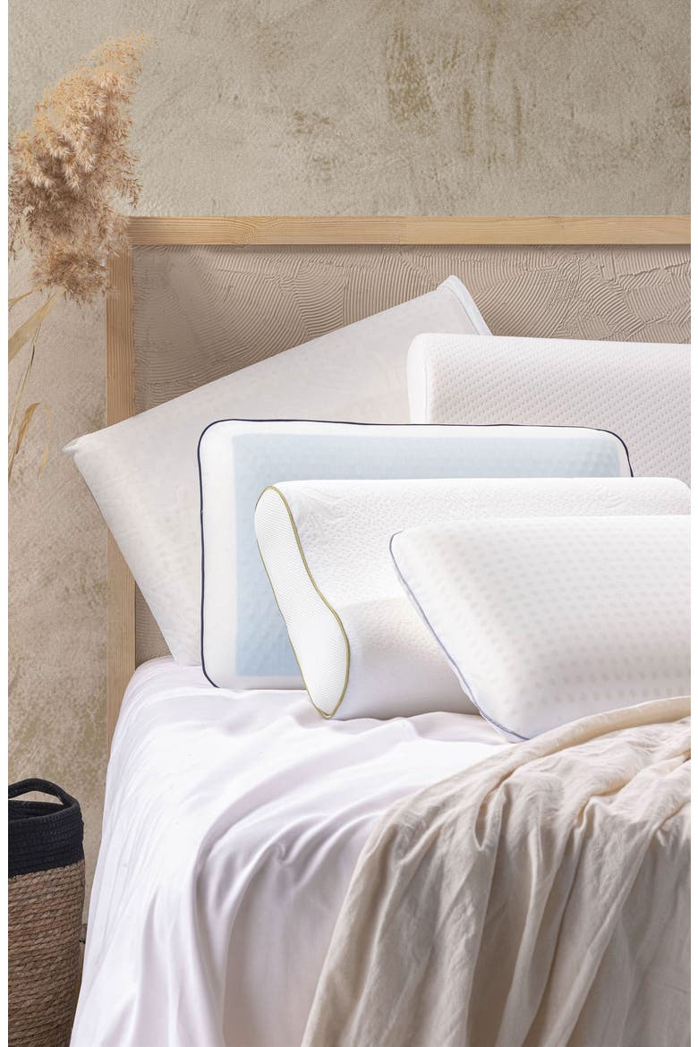 Visco Massage Pillow, Alternate, color, WHITE