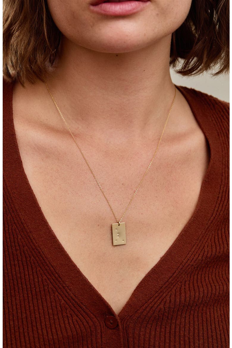 Zodiac Constellation Pendant Necklace, Alternate, color, GOLD / SAGITTARIUS