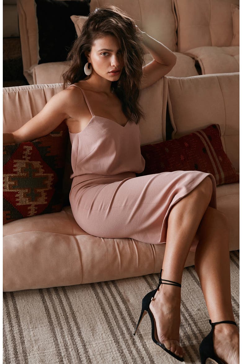 Alondra Blouson Sheath Dress, Alternate, color, BLUSH