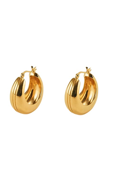 Stripe Dome Hoop Earring