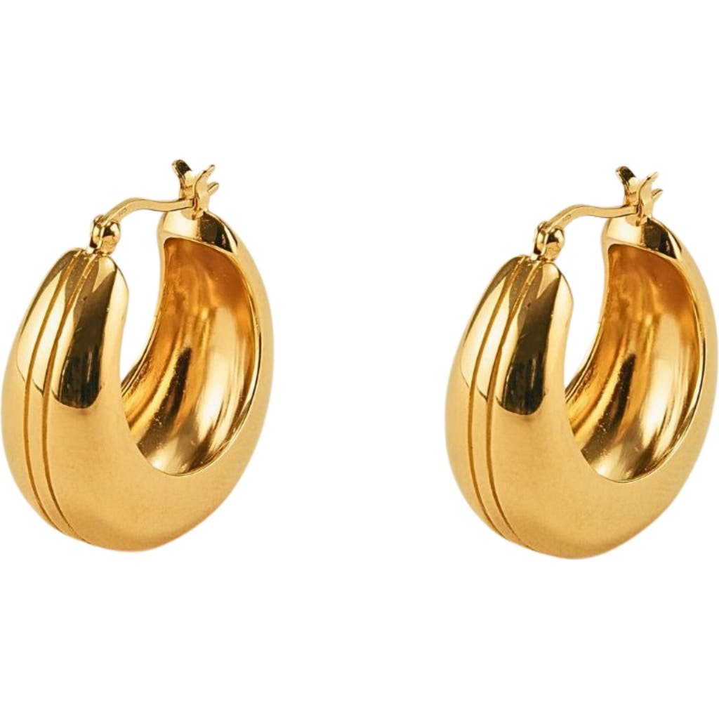 Gwen Beloti Stripe Dome Hoop Earring in Gold  product