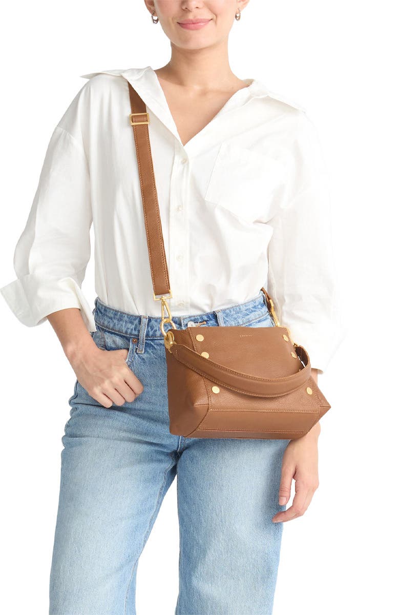 Bryant Medium Shoulder Bag, Alternate, color, MAHOGANY/ BRUSHED GOLD